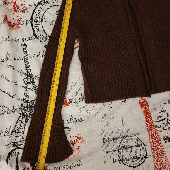 Monteau Los Angeles Deep Brown Ribbed Cardigan - Picture 8 of 10